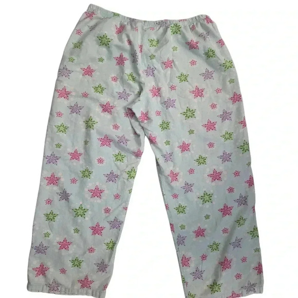 Vintage Christmas Flannel Snowflake Cozy Festive Women's Size XL Pajama Set - Picture 4 of 7